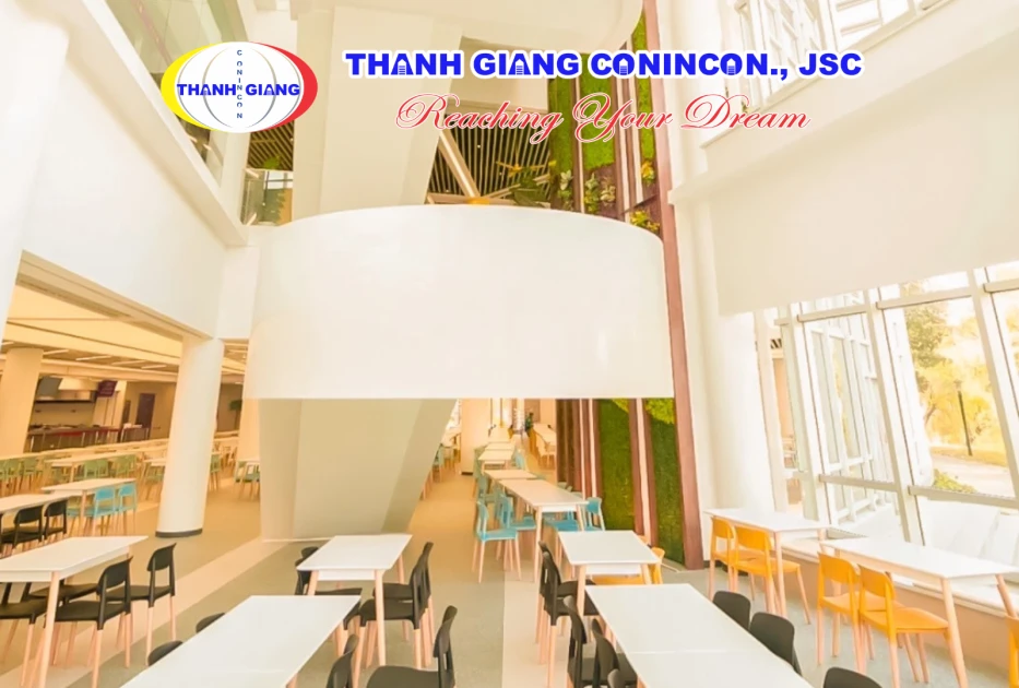 Góc nhà ăn mang phong cách hiện đại tại Đại học Sư phạm Hoa Đông