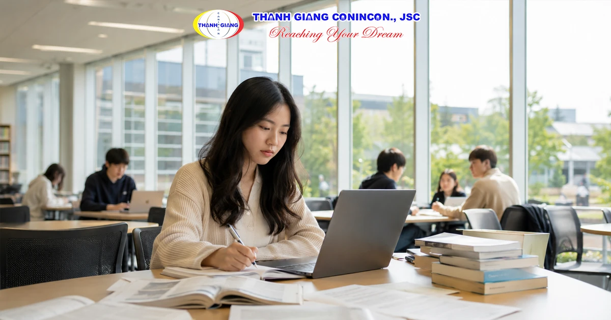 Du học sinh Việt Nam học chương trình Thạc sĩ tại Nhật Bản và tham gia nghiên cứu cùng sinh viên quốc tế.