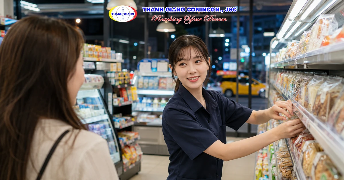Du học sinh Việt Nam làm thêm tại cửa hàng tiện lợi ở Đài Loan