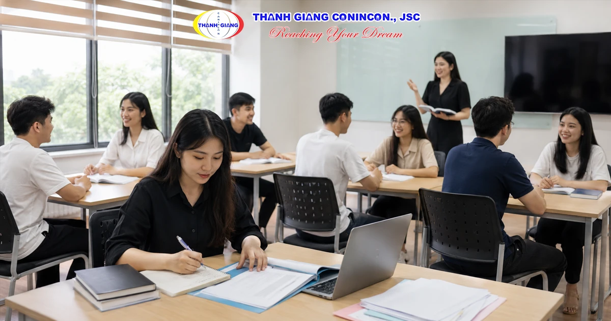 Học sinh Việt Nam học tiếng Đức và chuẩn bị hồ sơ du học nghề Đức