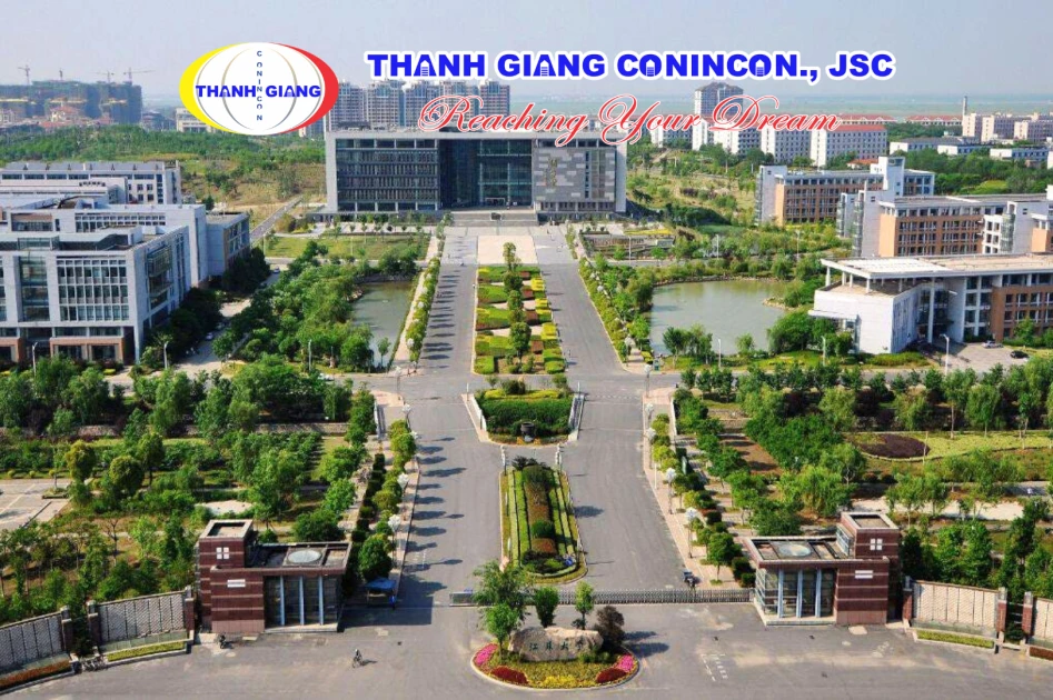 Toàn cảnh khuôn viên Đại học Giang Tô nhìn từ trên cao