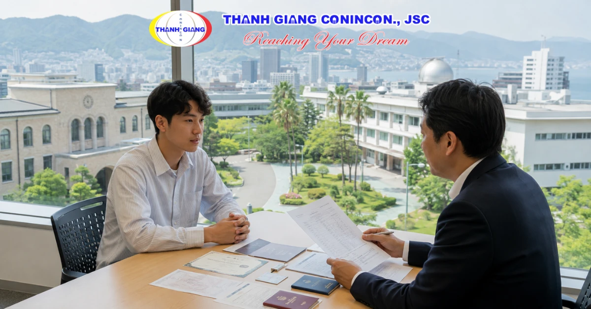 Du học sinh kiểm tra điều kiện nhập học trước khi đăng ký du học tại Kobe Nhật Bản