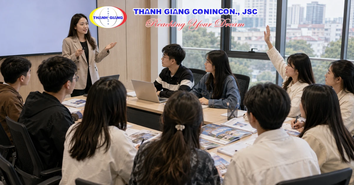 Du học sinh tham gia buổi tư vấn chọn trường theo định hướng sau tốt nghiệp