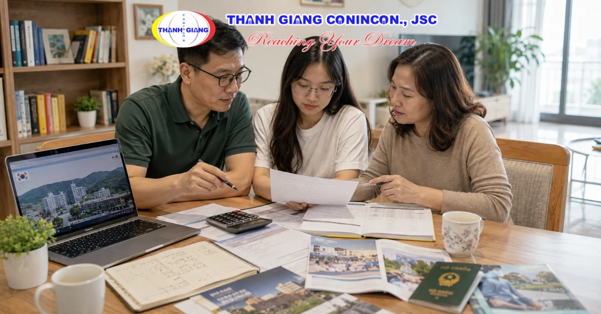 Gia đình cùng con tính toán chi phí trước khi du học Đại học Hàn Quốc