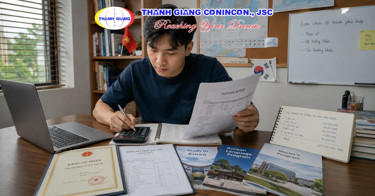 Học viên đã tốt nghiệp Đại học tính toán ngân sách cho kế hoạch học tiếp tại Hàn Quốc