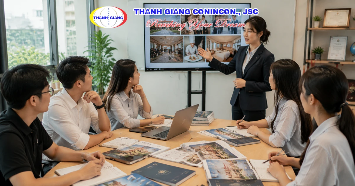 Du học sinh tham gia buổi tư vấn để tìm hiểu ngành Quản trị khách sạn ở Đài Loan