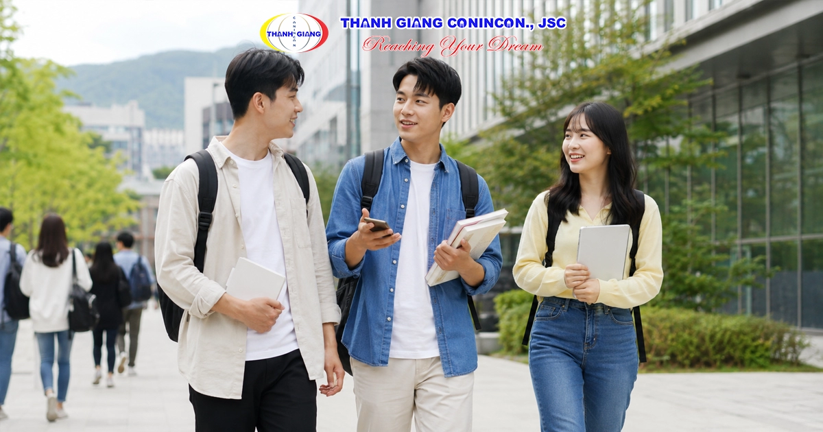 Ảnh minh họa du học sinh có thời gian thích nghi với cuộc sống mới tại Hàn Quốc khi chọn hệ tiếng.