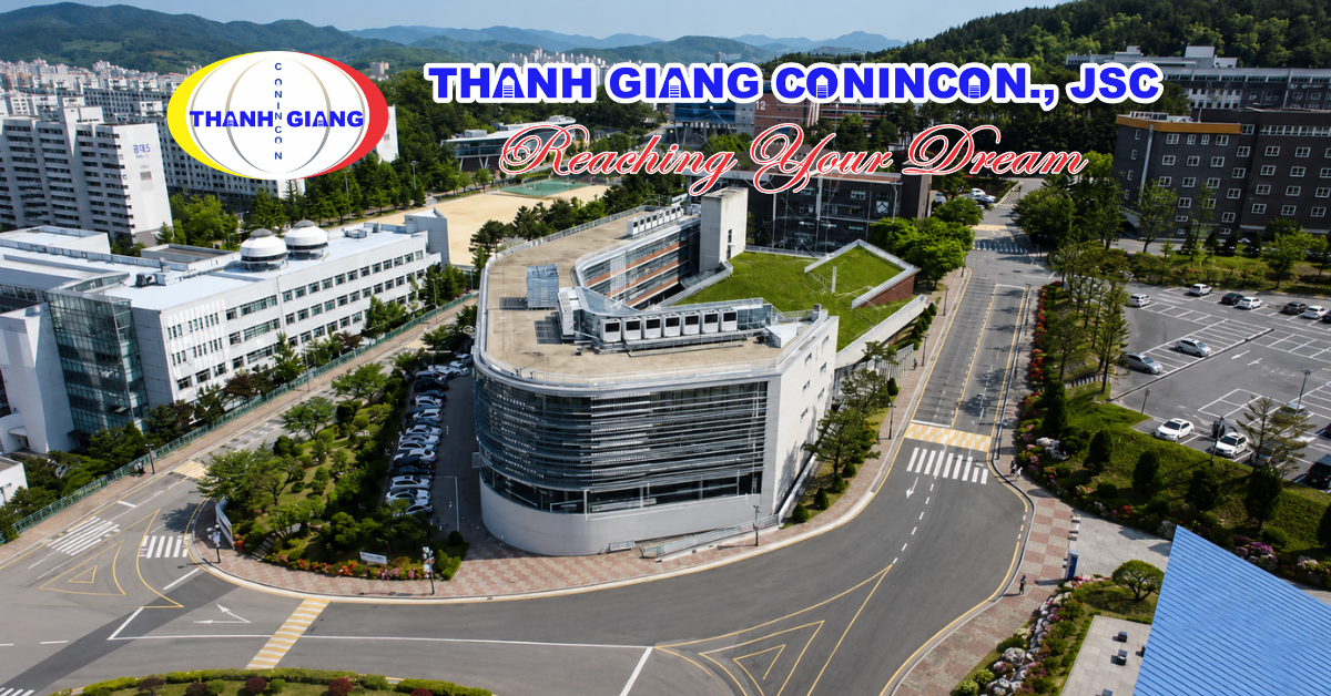 Toàn cảnh Đại học Pai Chai, Hàn Quốc từ trên cao