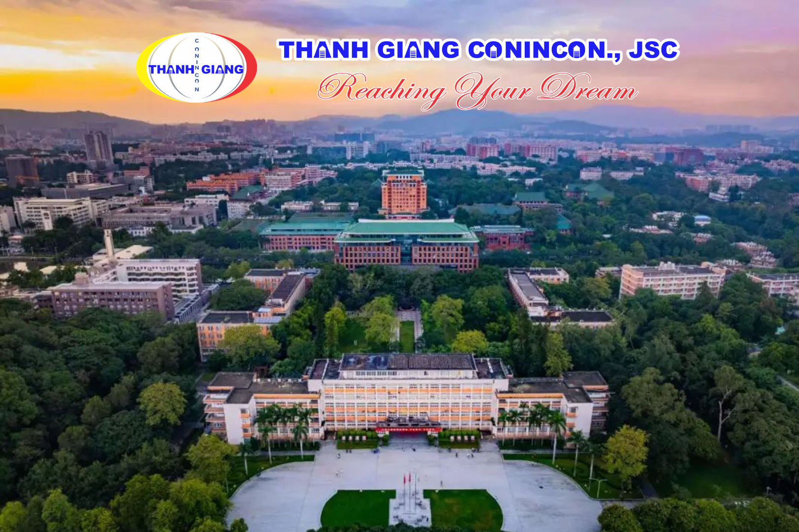 Toàn cảnh khuôn viên Đại học Công Nghệ Hoa Nam