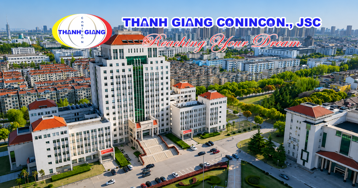 Toàn cảnh trường Đại học Dương Châu từ trên cao