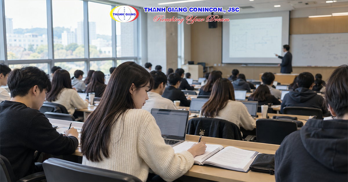 Du học sinh Việt Nam học chuyên ngành bằng tiếng Hàn tại trường đại học Hàn Quốc