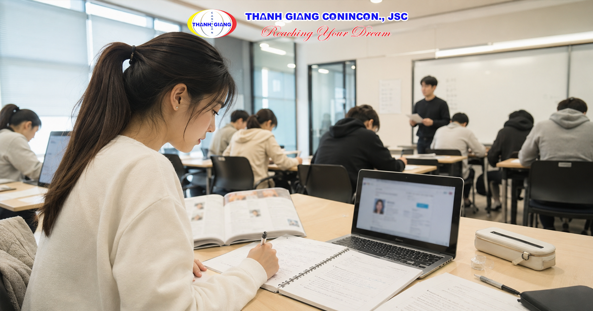 Học sinh Việt Nam tìm hiểu vai trò của chứng chỉ TOPIK trước khi xây dựng kế hoạch du học Hàn Quốc.